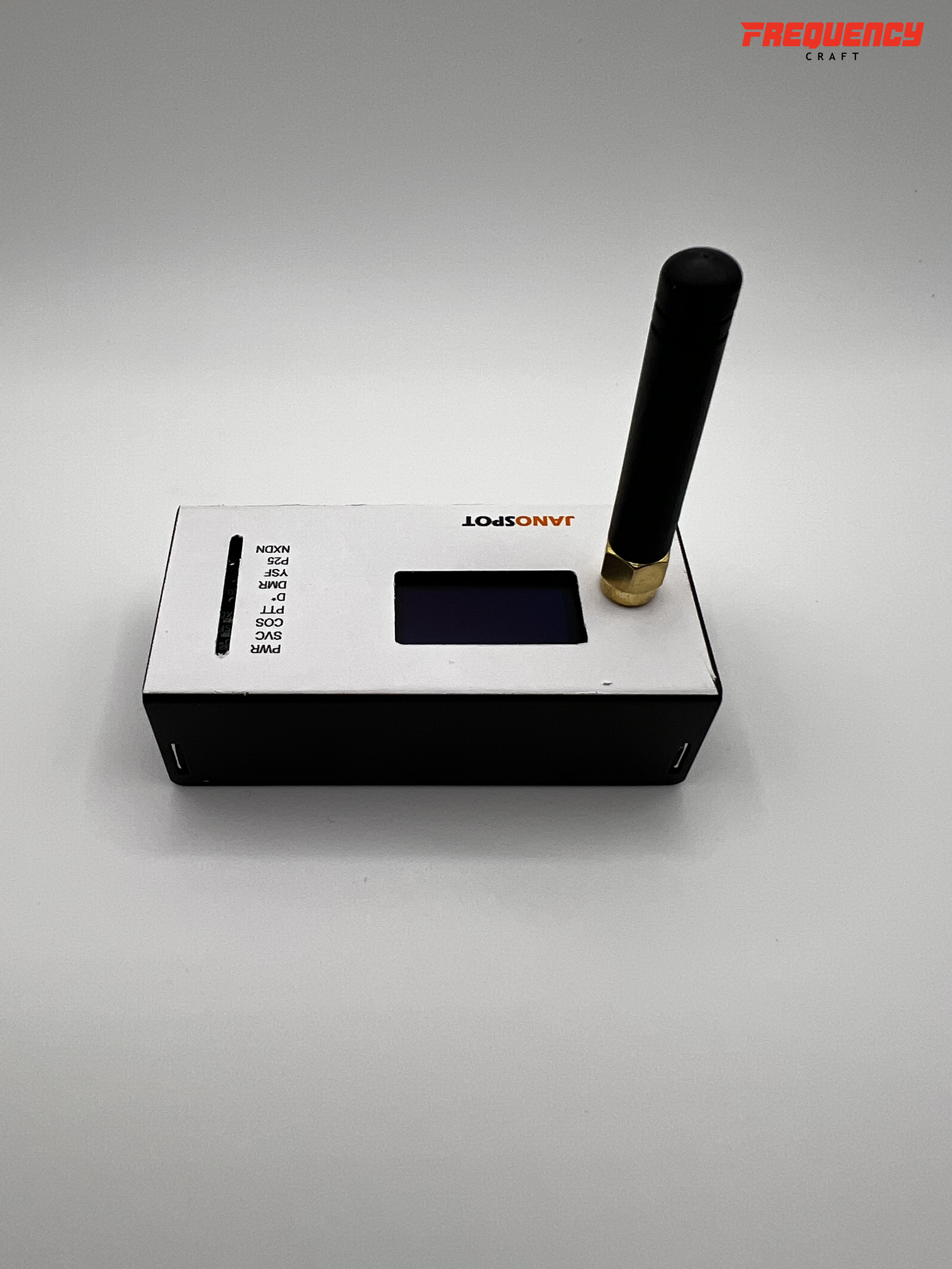 Rear view of the JanoSpot Lite 2 with ports and antenna